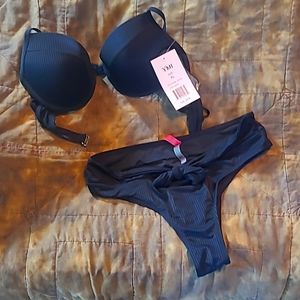 XL Black Bikini with padded top